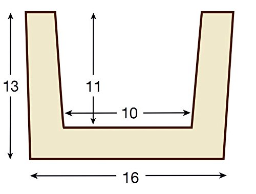 VIGA IMITACION MADERA DE POLIURETANO DECORATIVA - 16CM DE ANCHO X 13CM DE ALTO X 3 metros DE LARGO