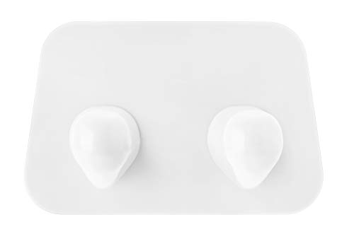 VIGAR Colgador Multiusos Doble Gancho Compact Gris Claro, Blanco, 11,6 x 7,5 x 7,5