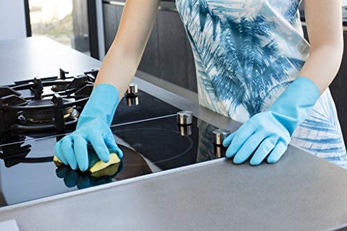 Vileda Comfort and Care - Guantes de goma con loción de manzanilla (talla M, 1 par)