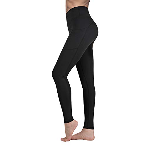 Vimbloom Pantalón Deportivo de Mujer Cintura Alta Leggings para Running Fitness Yoga Leggings VI263 (Negro, M)