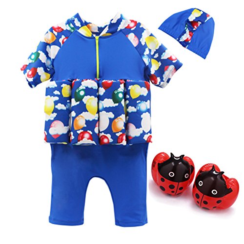 Vine Bebé Trajes de baño Flotador Traje 3 piezas Beachwear Camisetas Bañadores con tapa bañador, 2-5 años