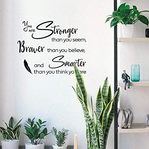 VINFUTUR 2 Juegos Pegatinas Pared Decorativas Frases Positivas If you Believe+You are Stronger Vinilos Pared Frases Motivadoras Pegatinas Citas Inspiradoras para Hogar Habitación Dormitorio (kit A)