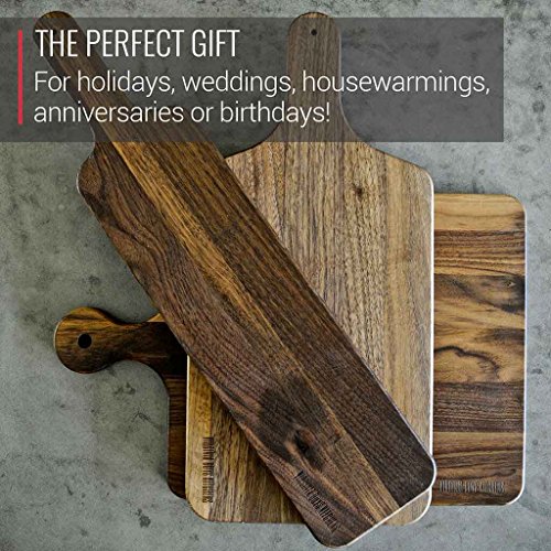Virginia Boys Kitchens Tabla de Cortar de Nogal con Mango - Grande 41 x 25 Corte de Madera Dura Estadounidense y Bloque de Encimera Tallado