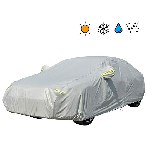 VISLONE - Cubierta para coche con capas avanzadas de material para exteriores, protección UV, impermeable, para coche, invierno y verano (M)