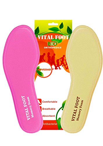 VITAL FOOT - Plantillas Memory Foam Zapato Calzado Confort (37-38)