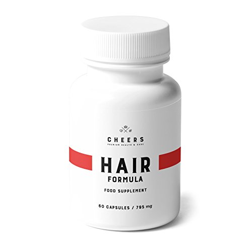 Vitaminas para el Crecimiento del Cabello - Tabletas contra la caída del Cabello - Suplemento para la regeneración del Cabello para engrosar el cabello - 60 cápsulas Veganas