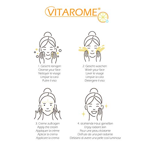 Vitarome - Crema de día VITAMINE para 24 horas de protección contra el envejecimiento prematuro y la radiación UV, sin parabenos, 50 ml