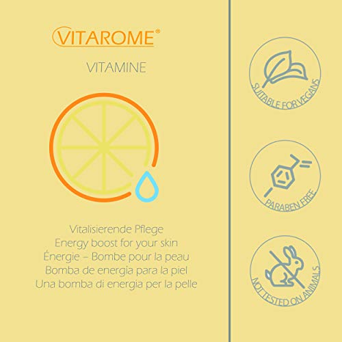 Vitarome - Crema de día VITAMINE para 24 horas de protección contra el envejecimiento prematuro y la radiación UV, sin parabenos, 50 ml