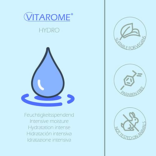 Vitarome - Crema hidratante en gel HYDRO con fórmula ligera y no grasa, sin parabenos, 50 ml