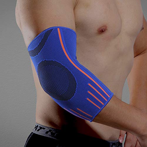 VITTO Coderas Epicondilitis para Hombre y Mujer, Coderas Deportiva para Crossfit, Tendinitis, Codo Golfista y Codo Tenista (S, Azul)