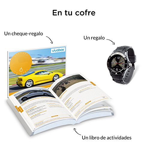 VIVABOX Caja Regalo -¡Vive LA ACCIÓN!- 900 Actividades. Incluye: un Reloj analógico Negro
