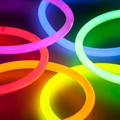 VIVALOO 100 Pulseras Luminosa 7 Colores - Accesorios para Festivales, Decoración para Fiestas, Neon Barritas Luminosas, Set 100