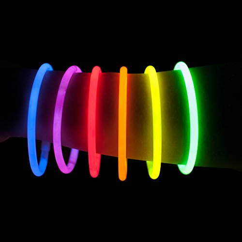 VIVALOO 100 Pulseras Luminosa 7 Colores - Accesorios para Festivales, Decoración para Fiestas, Neon Barritas Luminosas, Set 100