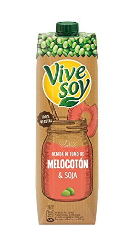 Vivesoy - Bebida de Zumo de Melocotón y Soja - 1 L