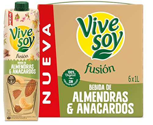 Vivesoy Fusión Almendra y Anacardo (pack de 6 x 1L)