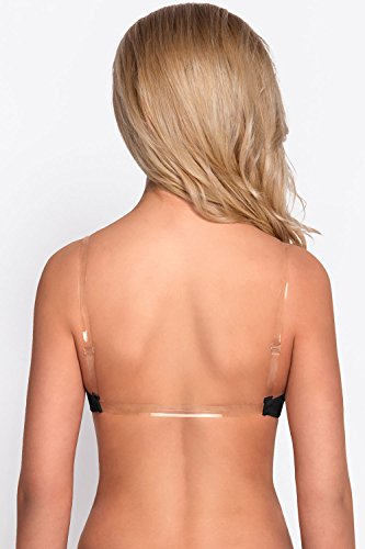 Vivisence Eve 1012 Sujetador Push-Up con Tirantes Y Espalda De Silicona para Mujeres Liso con Aros - Hecho En La UE, Negro,85B