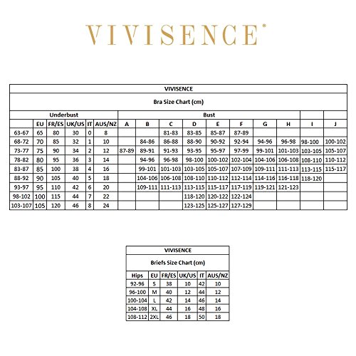 Vivisence Sujetador Push-Up Multiuso, Espalda Al Aire 1040, Blanco,95B