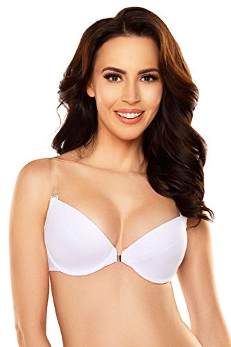 Vivisence Sujetador Push-Up Multiuso, Espalda Al Aire 1040, Blanco,95B