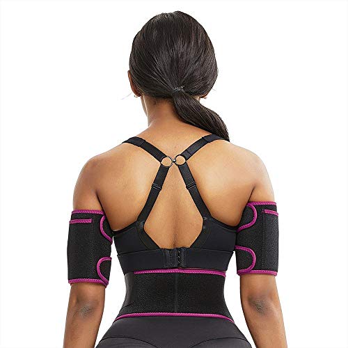 Vlejoy - Mangas reductoras para brazos (1 par) - Pulseras para quemar más delgadas pulseras para adelgazar Body Shapers - Enrollador de brazos - Sauna Sweat-Green_China_XL