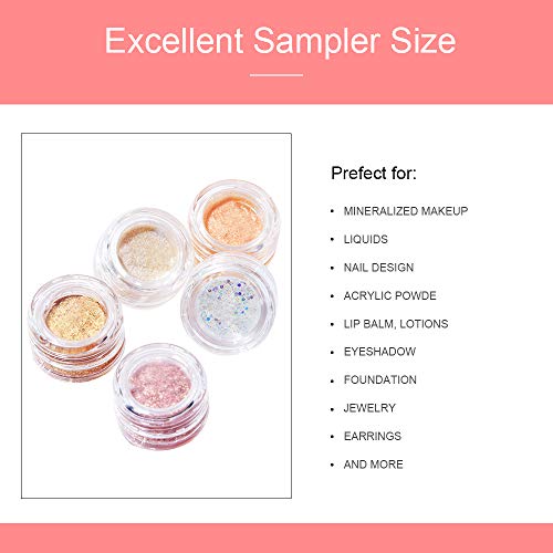 Vockvic Paquete de 50 ollas de Muestra de Viaje, Frascos Cosméticos de Plástico Vacíos con Tapas Recipientes de Muestra Cosméticos Redondos Transparentes para Cremas Maquillaje de Muestra