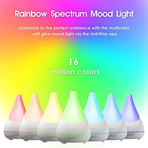 Vocolinc FlowerBud - Difusor Inteligente de aromaterapia con Aceite Esencial (Wi-Fi de 2.4GHz) Color Blanco