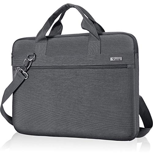 Voova 17.3 17 Pulgadas Funda Maletín de Ordenador Portatil, Upgrade Protectora Bandolera Bolso Multifuncional Delgado Compatible para Envy, Yoga ThinkPad, Chromebook, HP Acer, Hombre y Mujer, Gris