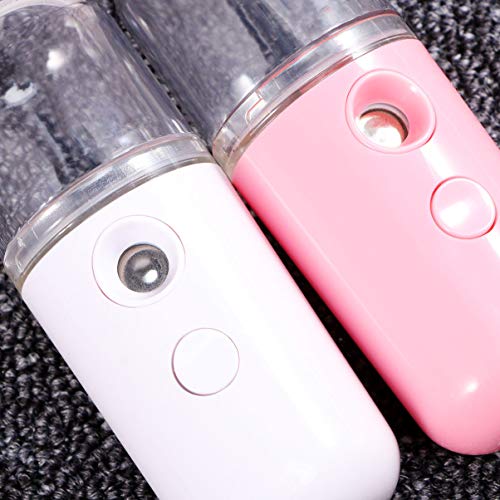 VORCOOL 2 Piezas Aparato de Humidificador Facial Pulverizador de Niebla Nano Humidificadores de Niebla Fría para Mujeres Niñas Damas