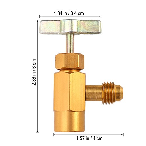 VORCOOL Puede Tapa para R134a AC refrigerante Tap 1/2" Acme Rosca válvula Herramienta abrebotellas