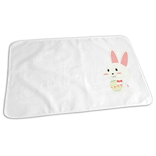 Voxpkrs Tarjeta de felicitación Feliz portátil Reutilizable de Pascua del bebé Precioso con el Viaje casero 27.5 x19.7 del cojín cambiante del Huevo de Pascua