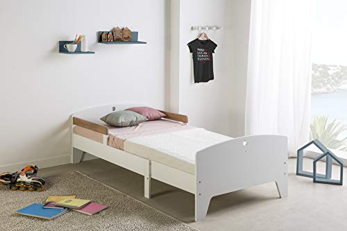 VS Venta-stock Cama Infantil evolutiva 90X140/170/200 CM, Color Blanco