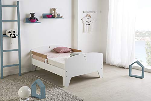 VS Venta-stock Cama Infantil evolutiva 90X140/170/200 CM, Color Blanco