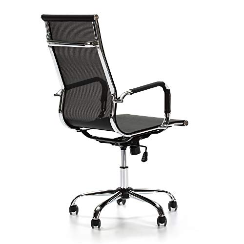 VS Venta-stock Sillón de Oficina Slim reclinable, Tejido Transpirable, Silla ejecutiva con reposacabezas, Altura Ajustable, Diseño ergonómico