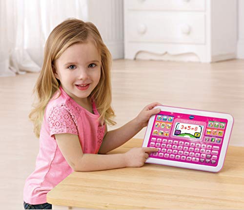 VTech -Little App Tableta educativa Infantil, Pantalla LCD a Color, Juguete para aprender en casa,Contenido Especial para niños, enseña destrezas matemáticas, lingüísticas, Creativas y cognitivas,Rosa