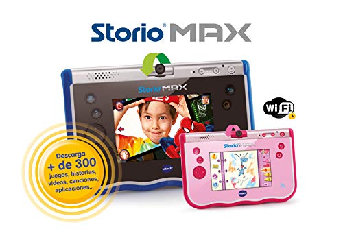 VTech- Storio MAX Tablet Educativa para Niños, Multifunción, Pantalla Táctil de 5", Cámara Giratoria 180º, Fotos y Vídeos, Color Azul (3480-183822)