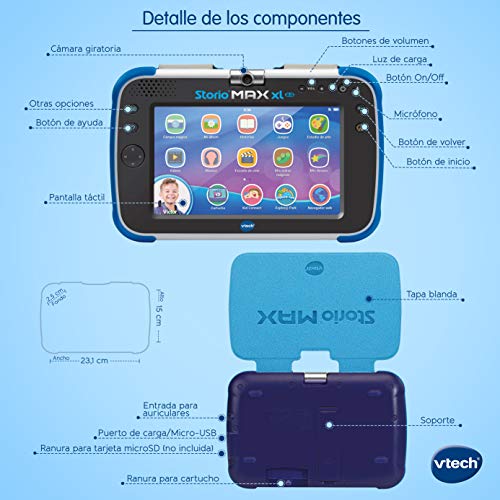 VTech Storio MAX XL 2.0 - Tablet educativo multifunción, color azul (80-194622)