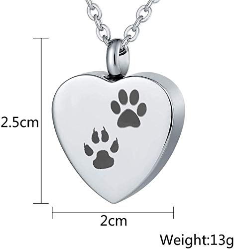 VVHN Collar Acero Inoxidable joyería Hombres Mujeres Cadena de Cenizas Botella de Perfume