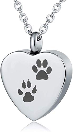 VVHN Collar Acero Inoxidable joyería Hombres Mujeres Cadena de Cenizas Botella de Perfume