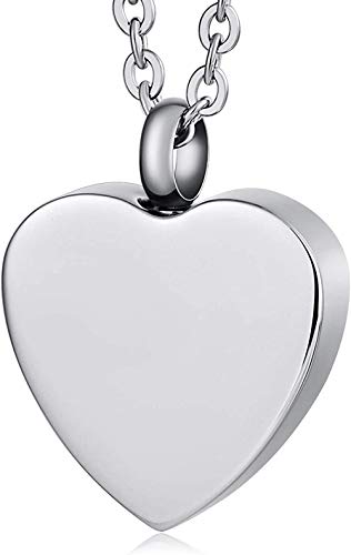 VVHN Collar Acero Inoxidable joyería Hombres Mujeres Cadena de Cenizas Botella de Perfume