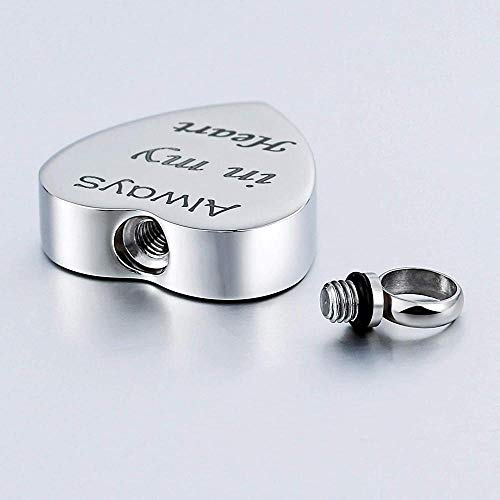 VVHN Collar Acero Inoxidable joyería Hombres Mujeres Cadena de Cenizas Botella de Perfume