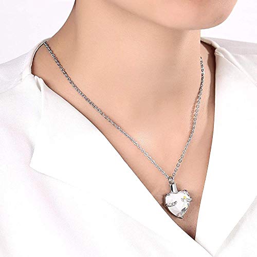 VVHN Collar Acero Inoxidable joyería Hombres Mujeres Cadena de Cenizas Botella de Perfume