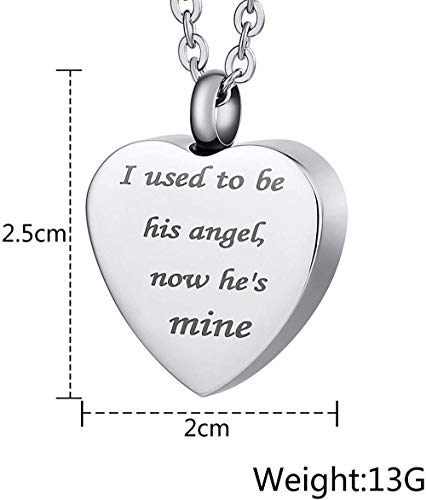 VVHN Collar Acero Inoxidable joyería Hombres Mujeres Cadena de Cenizas Botella de Perfume