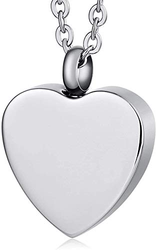 VVHN Collar Acero Inoxidable joyería Hombres Mujeres Cadena de Cenizas Botella de Perfume