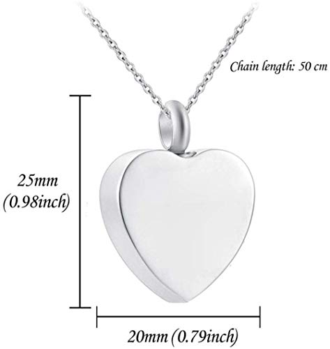 VVHN Collar de Cenizas Siempre te amaré Piedra de Nacimiento Collar de Cenizas de Cristal Joyas de Cenizas de cremación Alas de ángel Colgante de corazón de Acero Inoxidable Aunt Memorial Souvenir