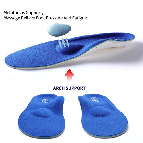 Walkomfy Plantillas Ortopedicas para Hombre y Mujer, Memory Foam Plantillas para Zapatos, para aliviar la Fascitis Plantar, Supinador, Pie Cavo, Pies Planos, Metatarsalgia, Dolor de Talón
