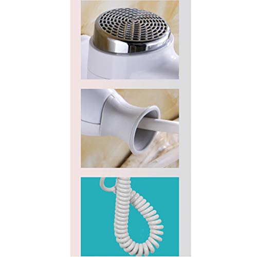 Wall Mounted Hairdryer Secador de Pelo de Pared para el Hogar Baño Ion Negativo Temperatura Constante Secador de Pelo de Aire Caliente y Frío Seguridad Resistencia al Calor 1100 W