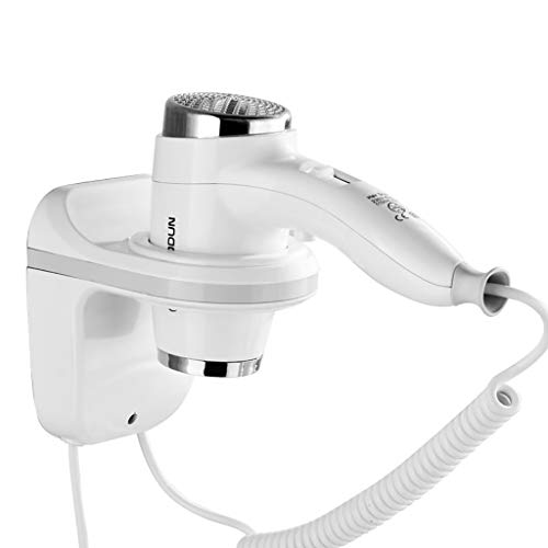 Wall Mounted Hairdryer Secador de Pelo de Pared para el Hogar Baño Ion Negativo Temperatura Constante Secador de Pelo de Aire Caliente y Frío Seguridad Resistencia al Calor 1100 W