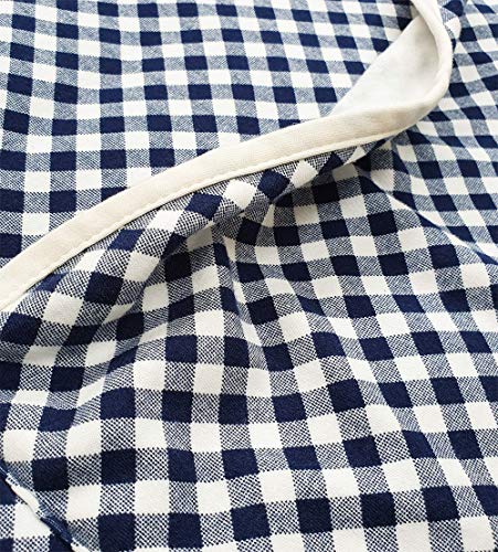 Wallaboo Manta Para Bebé Fleur, Muy Práctica y Ultra Suave, 85 x 85 cm, Manta para Envolver, Bebé Recién Nacido Hasta 12 Meses, 100% Algodón Suave, Color: Vichy Azul