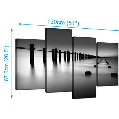 Wallfillers Cuadros en Lienzo Grande Blanco y Negro Imágenes XL 4085