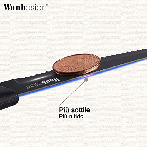 wanbasion 8 Piezas Negra Cuchillos De Carne Acero Inoxidable Cortar, Set De Cuchillos De Mesa Sierra, Juego De Cuchillos para Filetear Carne Arcos Cocina A Prueba De Herrumbre