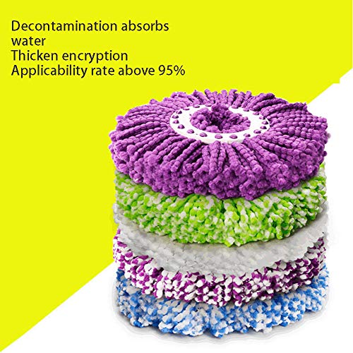 WANGCY Cubo de fregona Giratorio con Cubo Doble de fregona giratoria de Limpieza giratoria, Acero Inoxidable de Microfibra